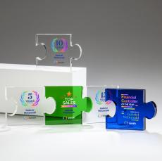 Rune Full Color Unique Crystal Award - Full Color Imprint