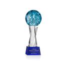 Addison Blue on Grafton Base Globe Glass Award