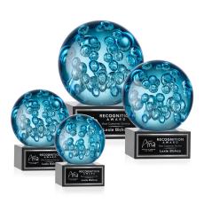 Addison Black on Hancock Base Globe Glass Award - Crystal Awards