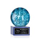 Addison Blue on Hancock Base Globe Glass Award