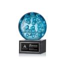 Addison Globe on Square Marble Base Glass Award