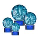 Addison Blue on Paragon Base Globe Glass Award