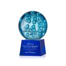 Addison Blue on Robson Base Globe Glass Award