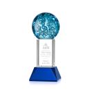 Addison Blue on Stowe Base Globe Glass Award