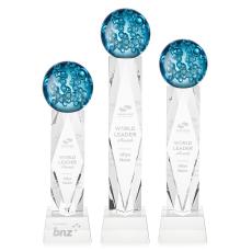 Addison Clear on Toscana Base Globe Glass Award - Art Glass Awards