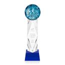 Addison Blue on Toscana Base Globe Glass Award