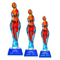 Venus Blue on Sheffield Base Glass Award - Glass Awards