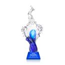 Breaker Blue on Sheffield Base Unique Glass Award