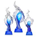 Breaker Blue on Sheffield Base Unique Glass Award