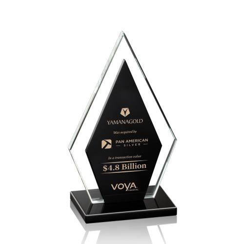 Awards and Trophies - Crystal Awards - Zarita Black Diamond Crystal Award