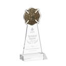 Fire Dept Clear Unique Crystal Award