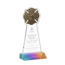 Fire Dept Prismatic Unique Crystal Award