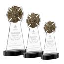 Fire Dept Black on Alberton Base Unique Crystal Award