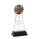Fire Dept Black on Hartford Base Unique Crystal Award