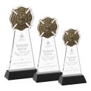 Fire Dept Black on Hartford Base Unique Crystal Award