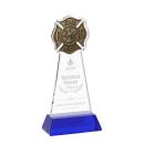 Fire Dept Blue on Hartford Base Unique Crystal Award
