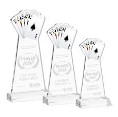 Poker Clear Unique Crystal Award - Crystal Awards