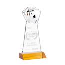 Poker Amber Unique Crystal Award