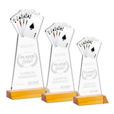 Poker Amber Unique Crystal Award - Crystal Awards