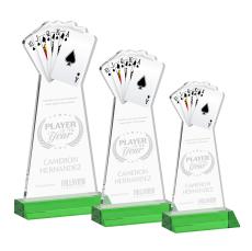 Poker Green Unique Crystal Award - Crystal Awards
