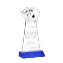 Poker Blue Unique Crystal Award