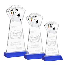 Poker Blue Unique Crystal Award - Crystal Awards