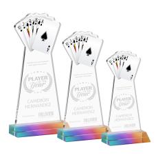 Poker Prismatic Unique Crystal Award - Crystal Awards