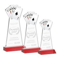 Poker Red Unique Crystal Award - Awards and Trophies