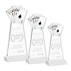 Poker White Unique Crystal Award - Awards and Trophies