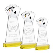 Poker Gold on Alberton Base Unique Crystal Award - Awards and Trophies