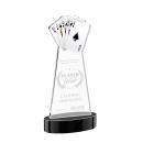 Poker Black on Alberton Base Unique Crystal Award