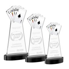 Poker Black on Alberton Base Unique Crystal Award - Awards and Trophies
