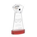 Poker Red on Alberton Base Unique Crystal Award
