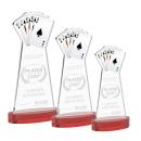 Poker Red on Alberton Base Unique Crystal Award