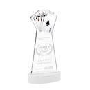 Poker White on Alberton Base Unique Crystal Award