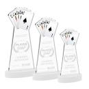 Poker White on Alberton Base Unique Crystal Award
