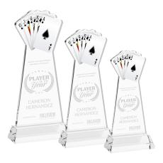 Poker Clear on Hartford Base Unique Crystal Award - Awards and Trophies
