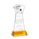 Poker Amber on Hartford Base Unique Crystal Award