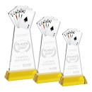 Poker Gold on Hartford Base Unique Crystal Award