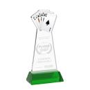 Poker Green on Hartford Base Unique Crystal Award