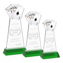 Poker Green on Hartford Base Unique Crystal Award