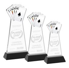 Poker Black on Hartford Base Unique Crystal Award - Awards and Trophies