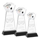 Poker Black on Hartford Base Unique Crystal Award