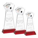 Poker Red on Hartford Base Unique Crystal Award