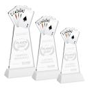 Poker White on Hartford Base Unique Crystal Award