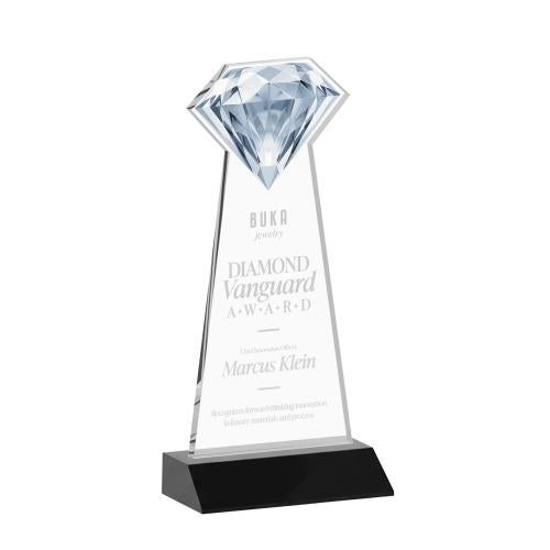 Awards and Trophies - Crystal Awards - Gemstone Black Crystal Award