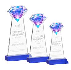Gemstone Blue Crystal Award - Colored Crystal Awards