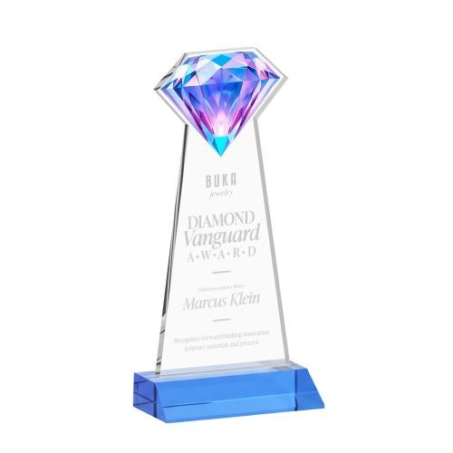 Awards and Trophies - Crystal Awards - Gemstone Sky Blue Crystal Award