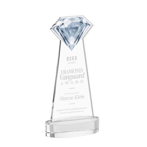 Awards and Trophies - Crystal Awards - Gemstone Clear on Alberton Base Crystal Award
