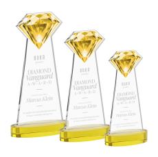 Gemstone Gold on Alberton Base Crystal Award - Crystal Awards